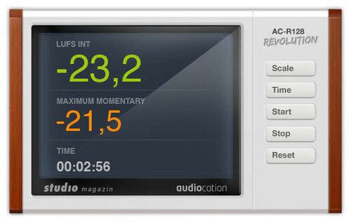 Das kostenlose AC-R128 Loudness Meter Plugin 