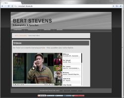 Screenshot der Homepage von Schauspieler &amp; Sprecher Bert Stevens